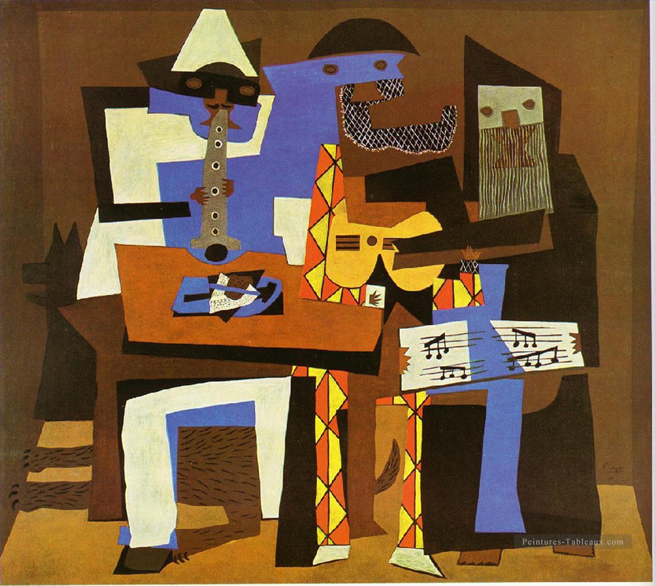 Trois musiciens 2 1921 cubiste Peintures à l'huile